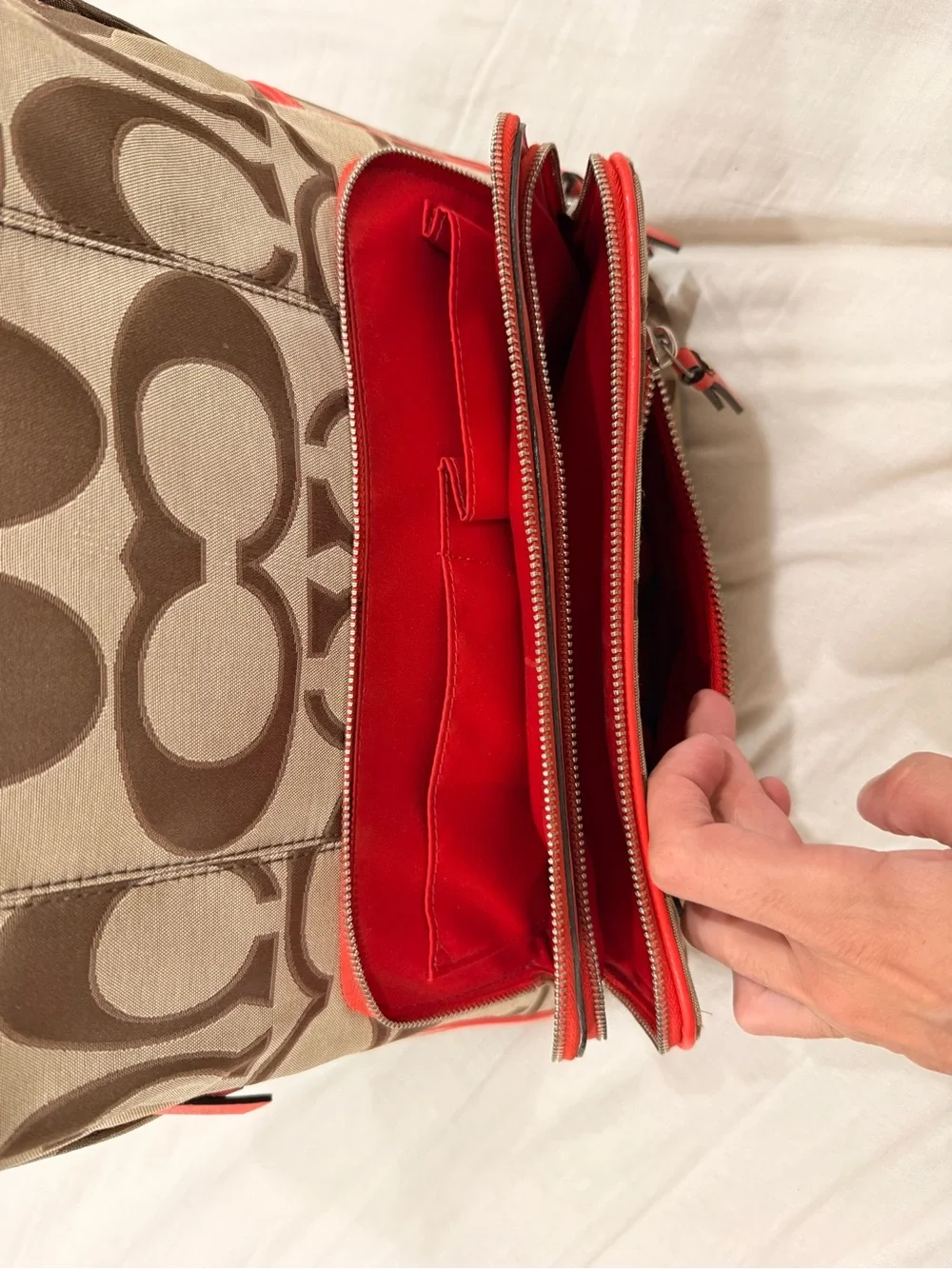 Coach signature large C backpack authentic